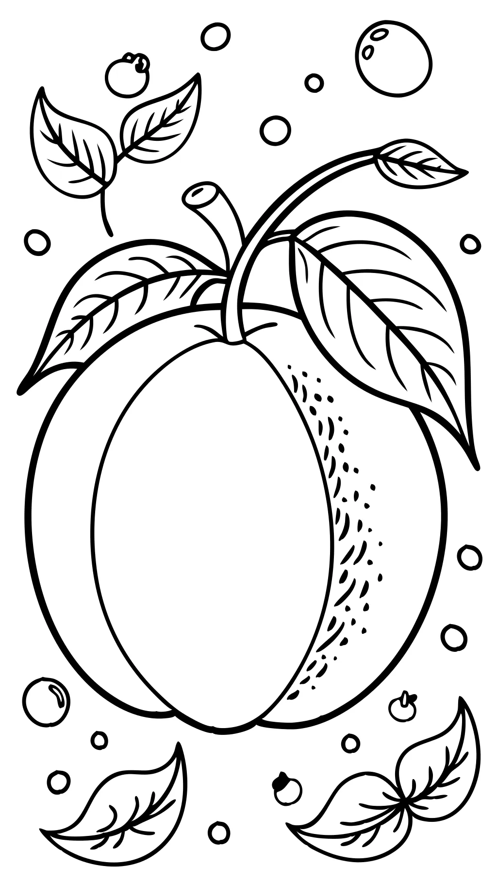 peach coloring page